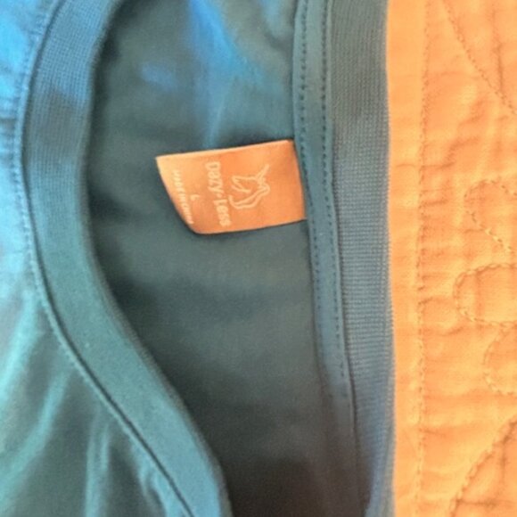 Teal T shirt Cropped Size Large Dazy-Less - Picture 3 of 3